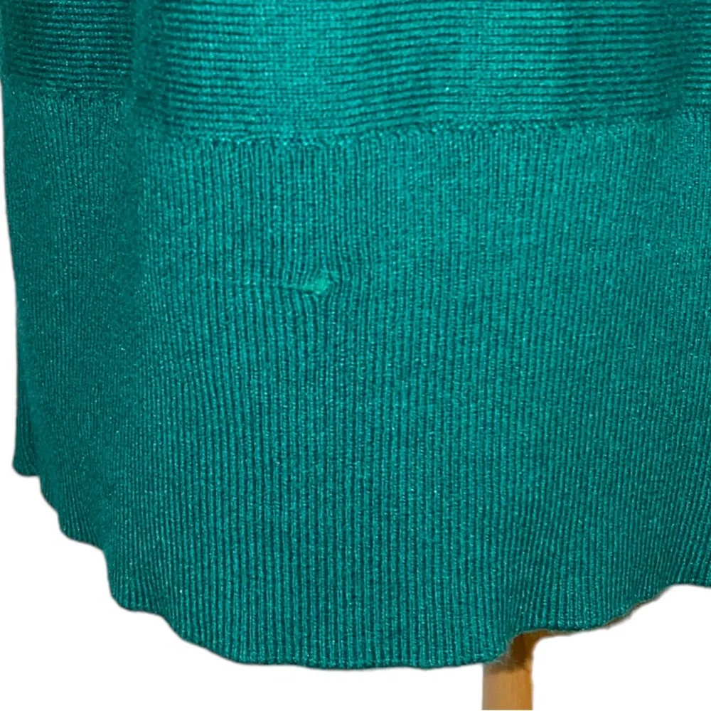 LOFT Green, Cold Shoulder Sweater With Rhinestones Large